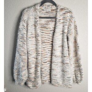 Knox Rose Fuzzy Woman's cardigan Size S Cozy Comfort Bishop Sleeves
